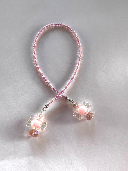 Beaded Bookmark- Pink Candy