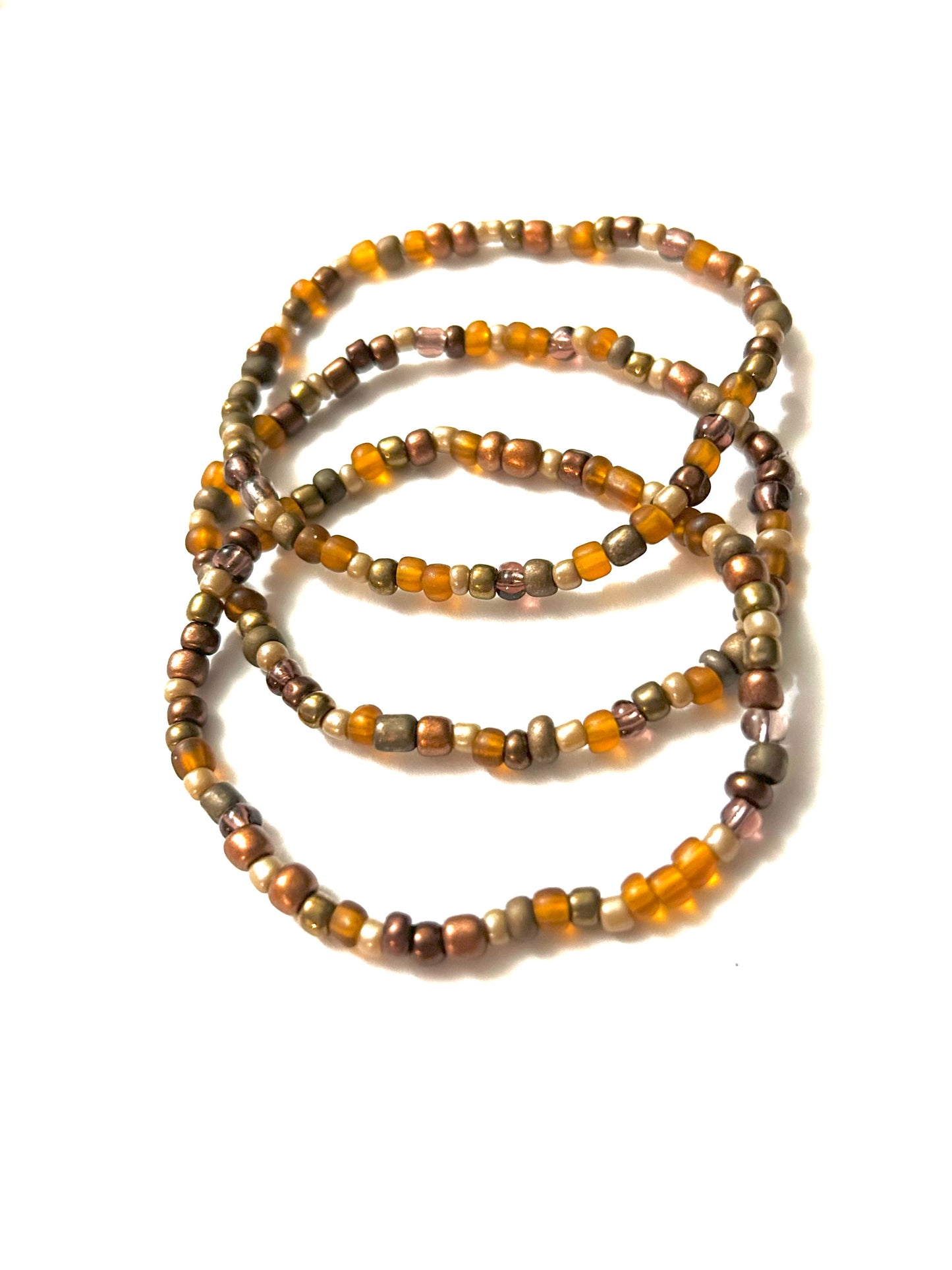 Seed bead bracelet set- Autumn Riches