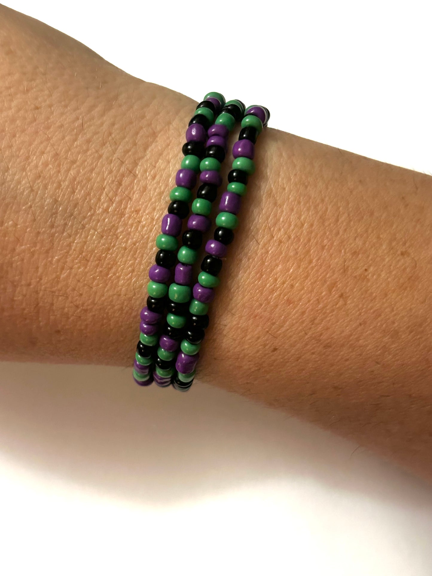 Seed bead bracelet set- Witch’s Brew