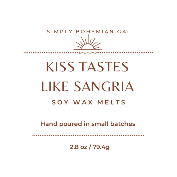 Kiss Tastes Like Sangria wax melts