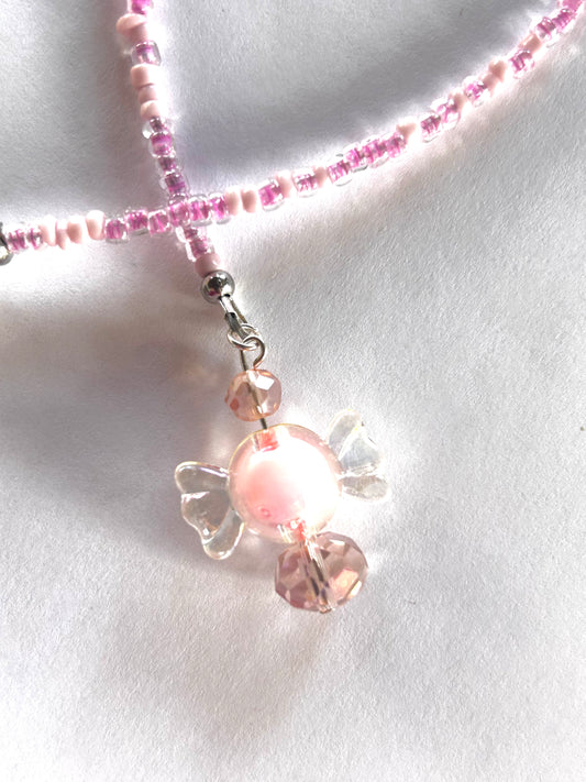 Beaded Bookmark- Pink Candy