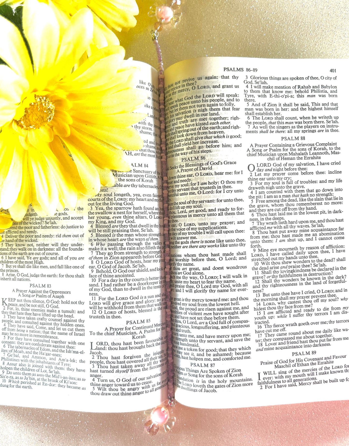 Beaded Bookmark- Pink Candy