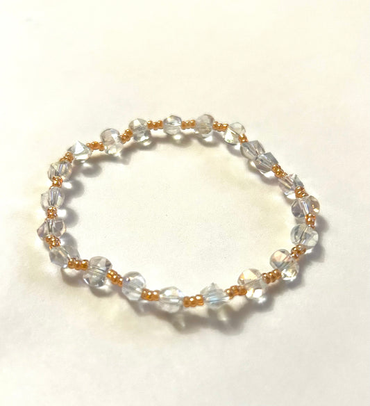 Aurora Borealis Crystal Glass Bracelet