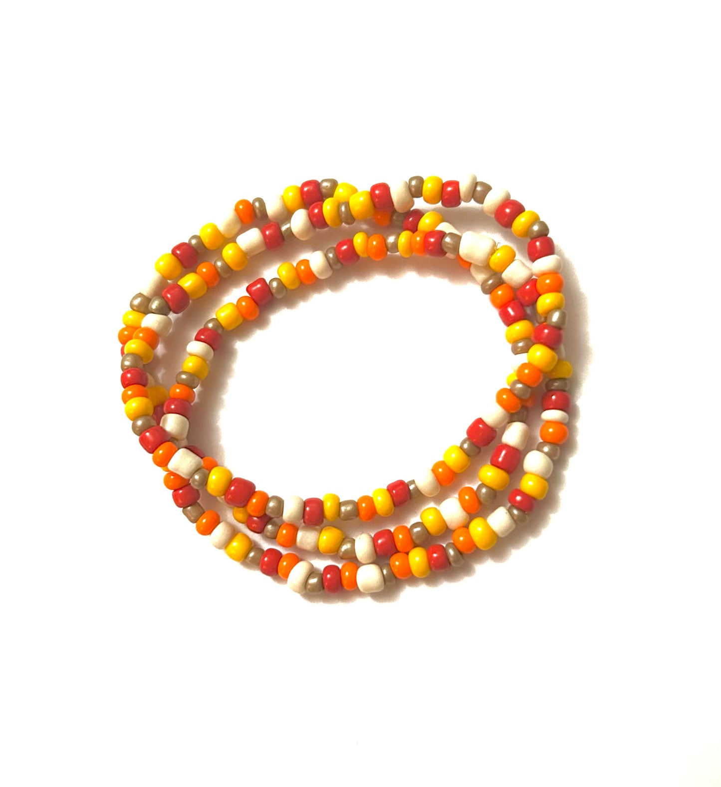 Seed bead bracelet set- Autumn Leaves