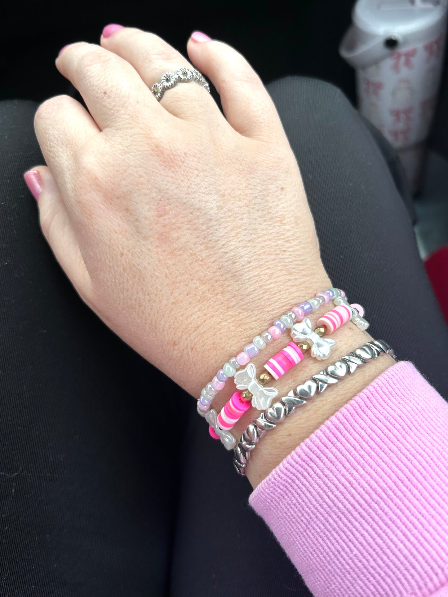 Seed Bead Bracelet Set- Pastel Palette